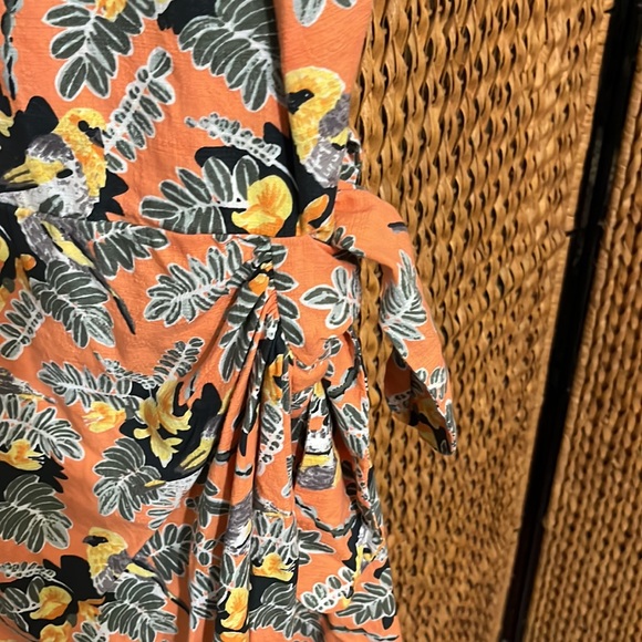 PATALOHA PATAGONIA organic cotton faux wrap Hawaiian print dress - Picture 4 of 11